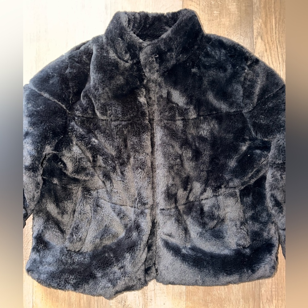 Ambiance Midnight Faux Fur Coat - Picture 2 of 5